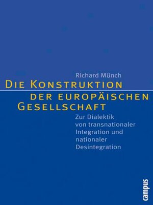 cover image of Die Konstruktion der europäischen Gesellschaft